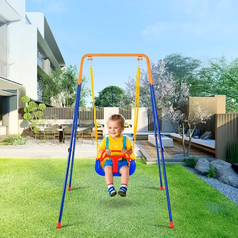 Swing Sets for Backyard 3 in 1 Toddler Swing Set with 4 Sandbags