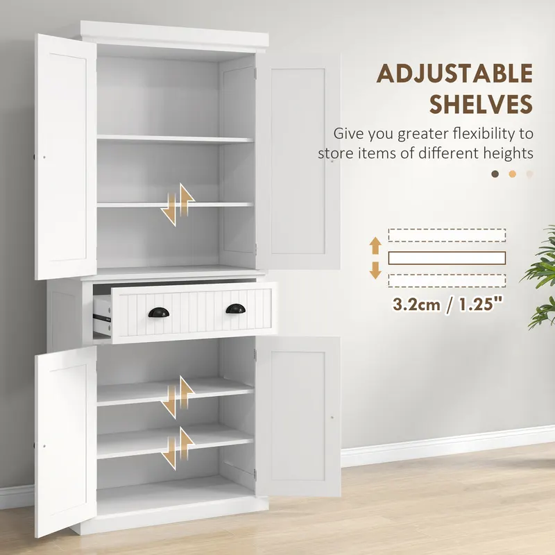 72" Kitchen Cabinet — Pantry Storage Cabinet with Doors — photo 3