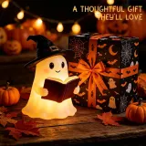 Halloween Ghost Reading Book Night Light — photo 1
