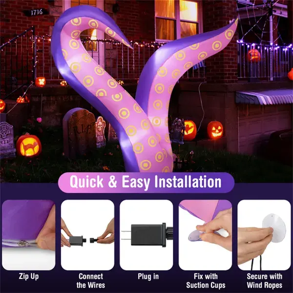 6.5ft Giant Inflatable Tentacles Halloween Decor — photo 5