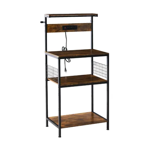Kitchen Bakers Rack with Power Outlet — photo 8