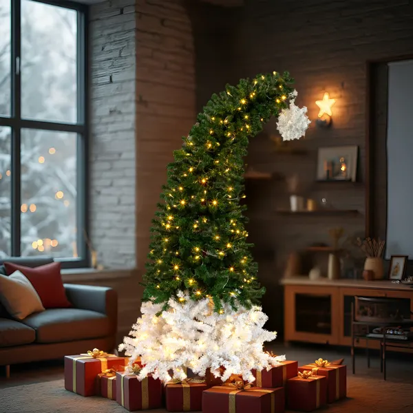 6 FT Santa Hat Style Pre-lit Christmas Tree β photo 5