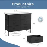 Dresser for Bedroom 6 Drawers Wide Fabric Storage Units Chest — photo 7