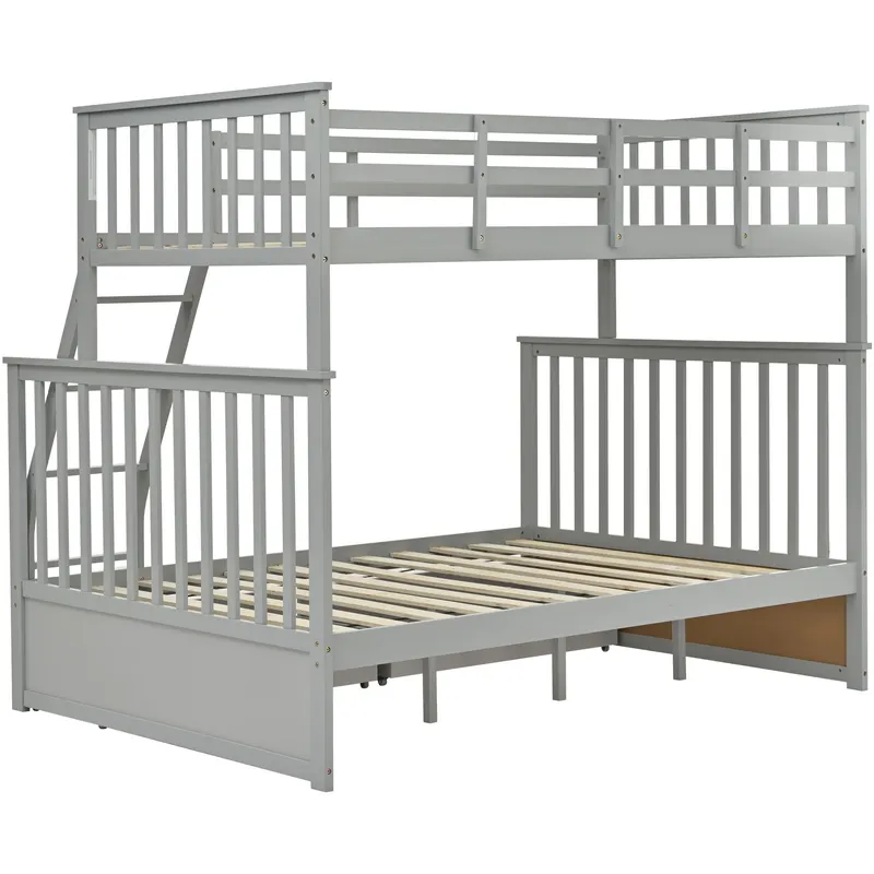 Twin Over Full Bunk Bed with Storage Drawers β photo 2