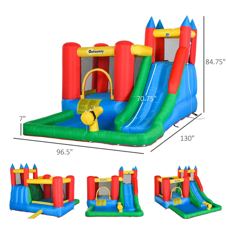 Kids Bounce House Inflatable Slide with Splash Pool — photo 4