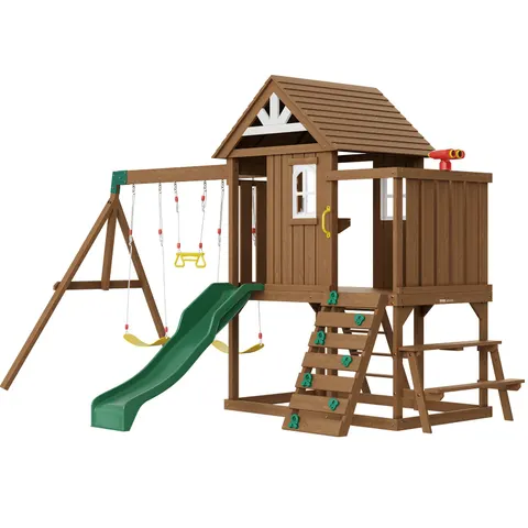 Wooden Swing Set β 9 IN 1 Outdoor Playground Sets for Backyards
