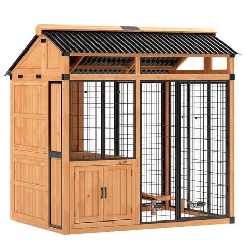 Extra Large Dog House β Wood Outdoor Dog Kennel with Platform