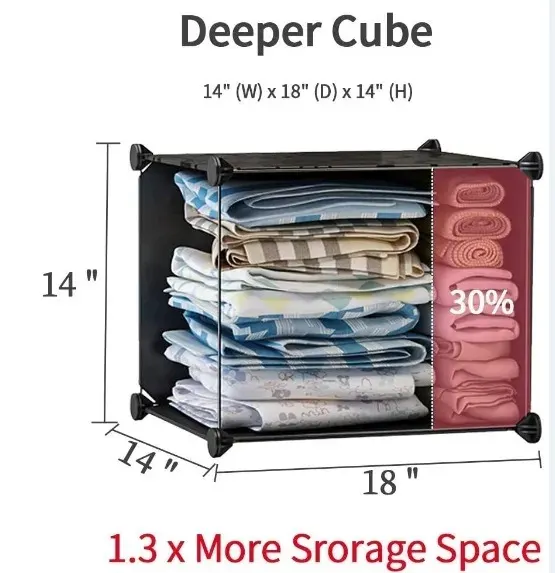 8 Cube Organizer Stackable Plastic Cube Storage Shelves Design β photo 5