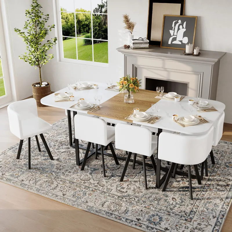 9-Piece Square Dining Table Set