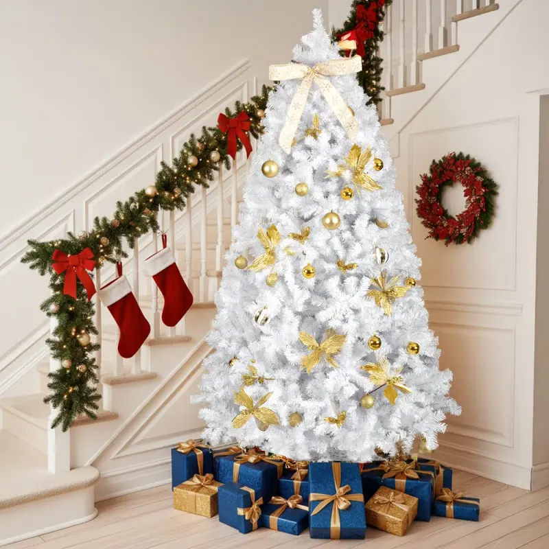 7.5 FT Artificial Christmas Tree with DIY 400 Warm White LED