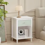 26.77''H Wooden Nightstand with One Drawer One Shelf for Kids — photo 8