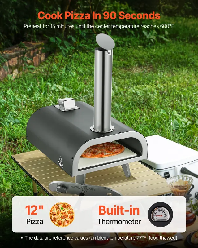 12' Outdoor Pizza Oven Portable Wood Pellet Pizza Oven Iron — photo 5
