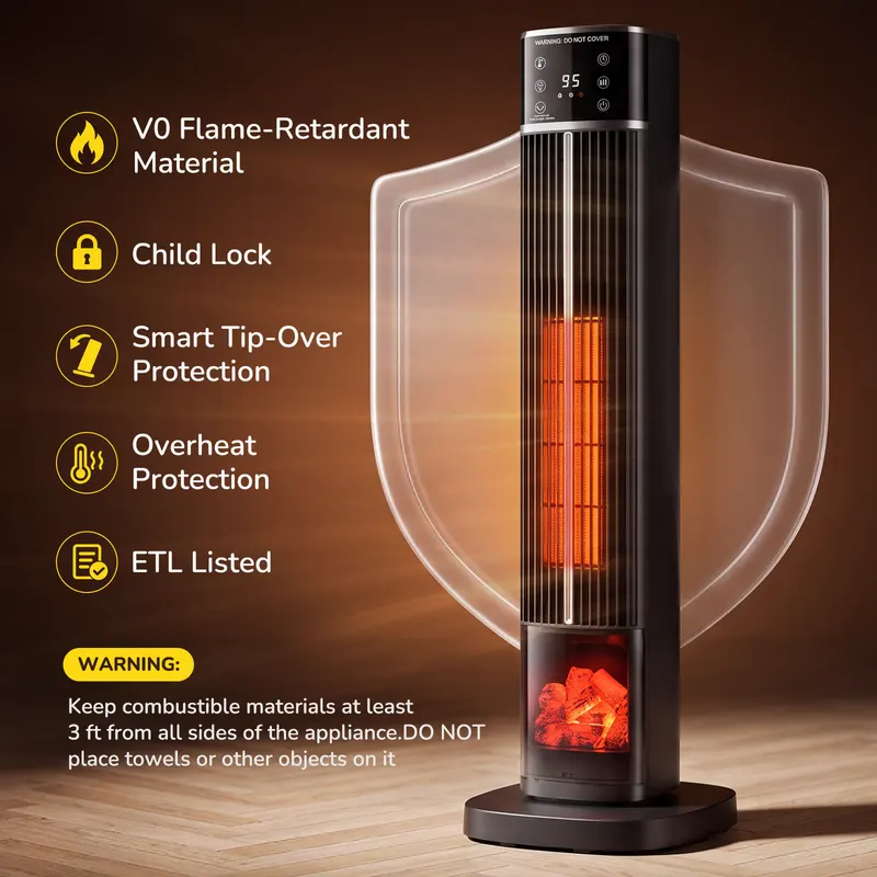 Space Heater — Ceramic Tower Electric Heater for Indoor Use — photo 3