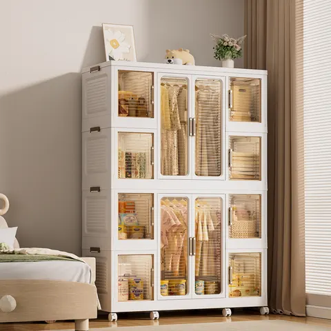 Portable Wardrobe Closet Storage Organizer for Clothes