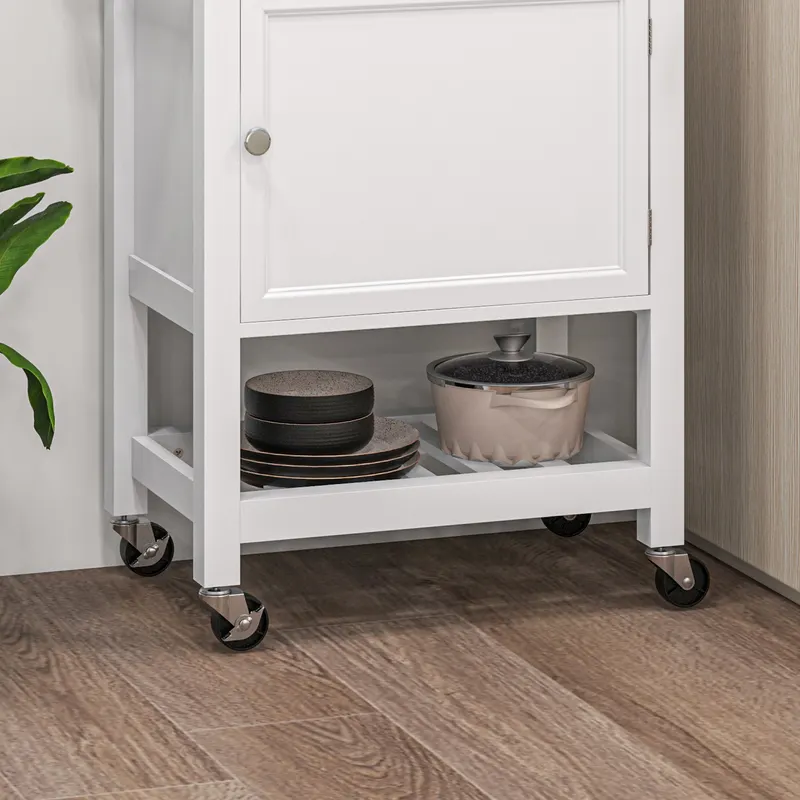 Kitchen Island on Wheels — Rolling Kitchen Cart with Rubberwood — photo 8