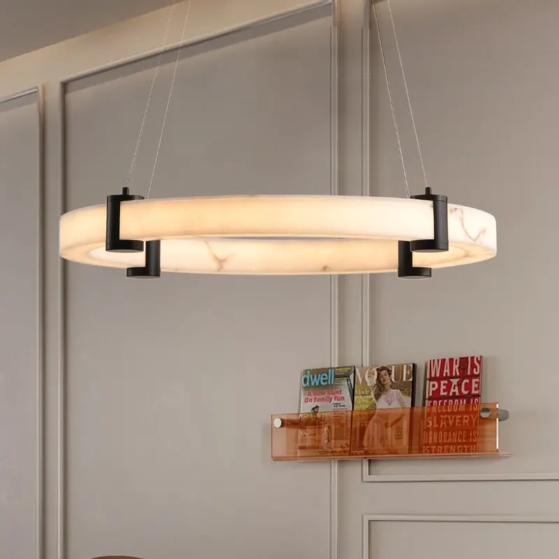 Modern LED Pendant Light β 24-Inch Round Hanging Chandelier β photo 6