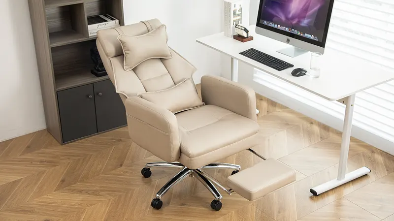 Swivel Ergonomic Office Chair — Technology Leather High Back — photo 2