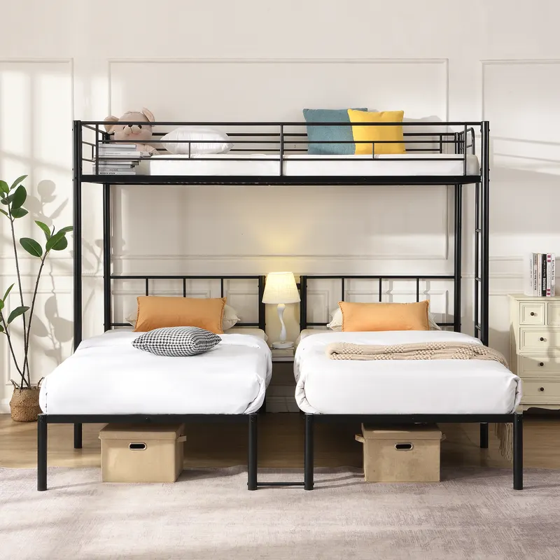 Twin Over Twin Over Twin Bunk Bed β photo 5