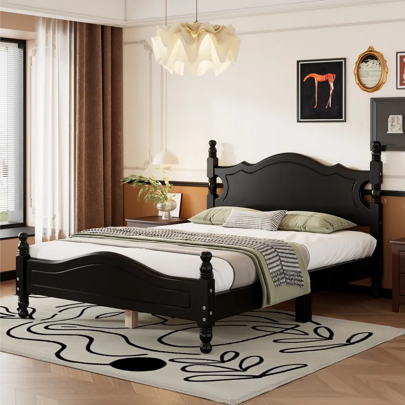 Full Size Wood Platform Bed Frame — photo 2