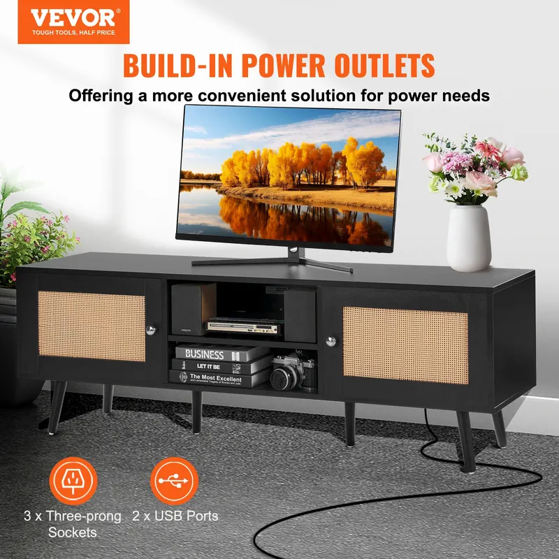 Rattan TV Stand for 65 Inch TV — photo 3