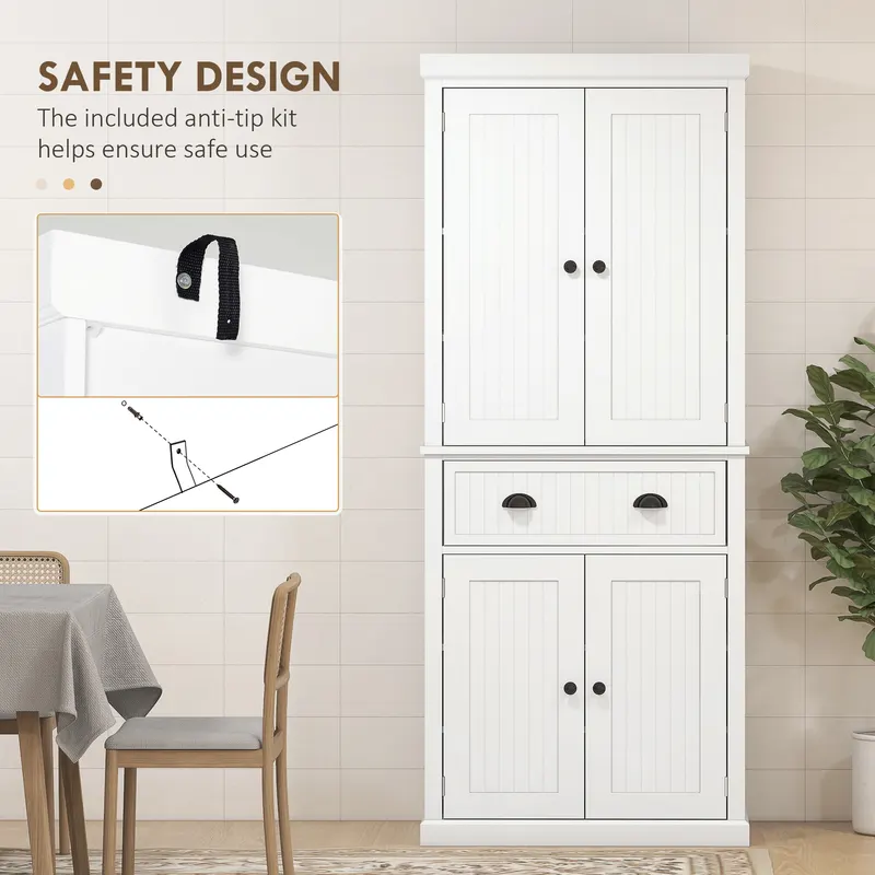 72" Kitchen Cabinet — Pantry Storage Cabinet with Doors — photo 8