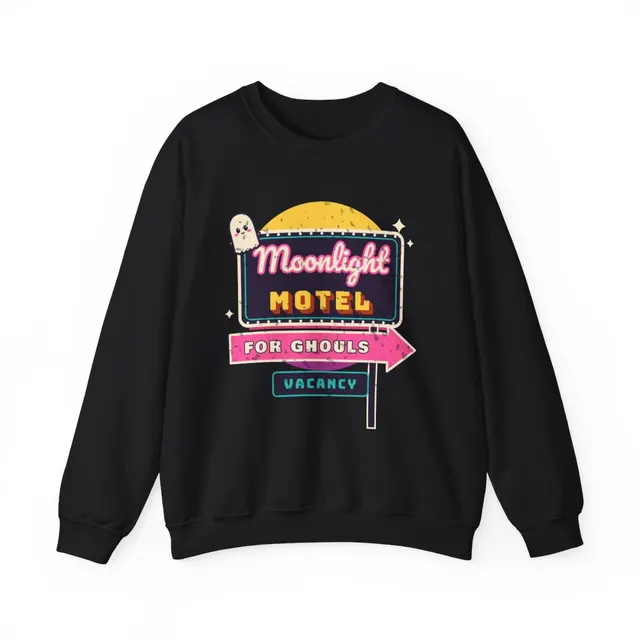 Moonlight Motel For Ghouls Crewneck Sweatshirt