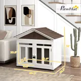 40"L Wooden Dog House Outdoor Indoor for Small — photo 6