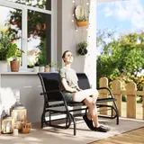 2-Person Outdoor Glider Bench — Patio Double Swing Rocking Chair — photo 6