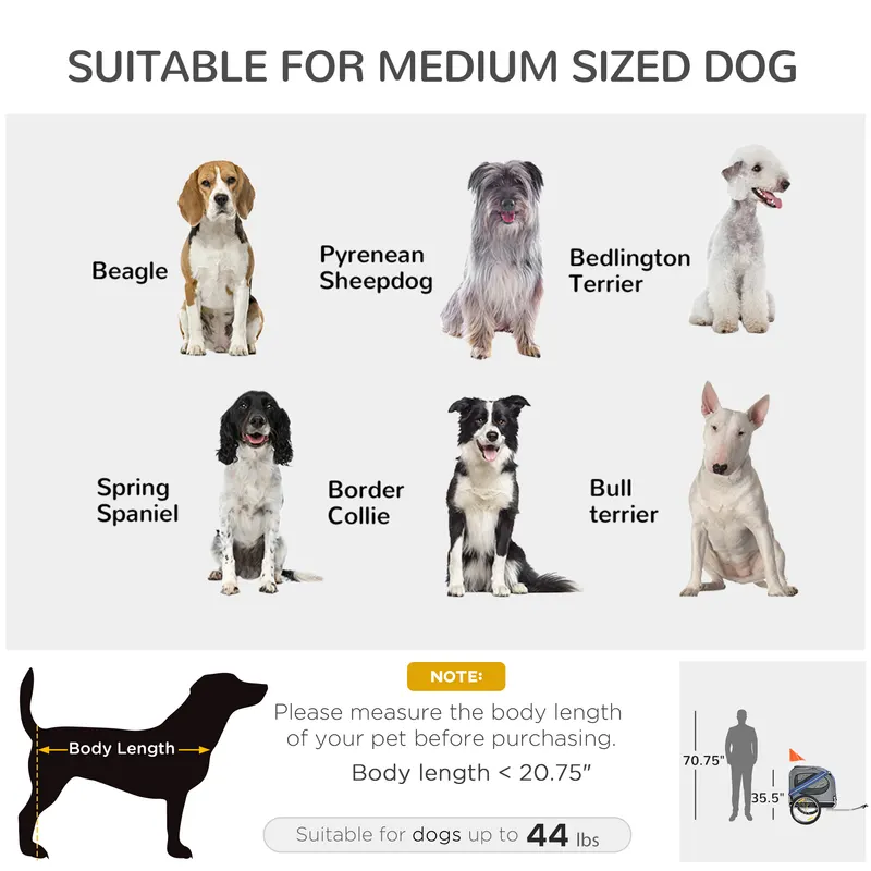 Bike Trailer Cargo Cart for Dogs and Pets with 3 Entrances Large — photo 7