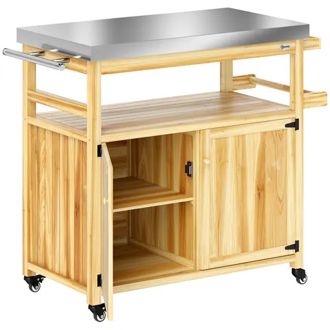 Outdoor Grill Cart w/ Stainless Steel Top