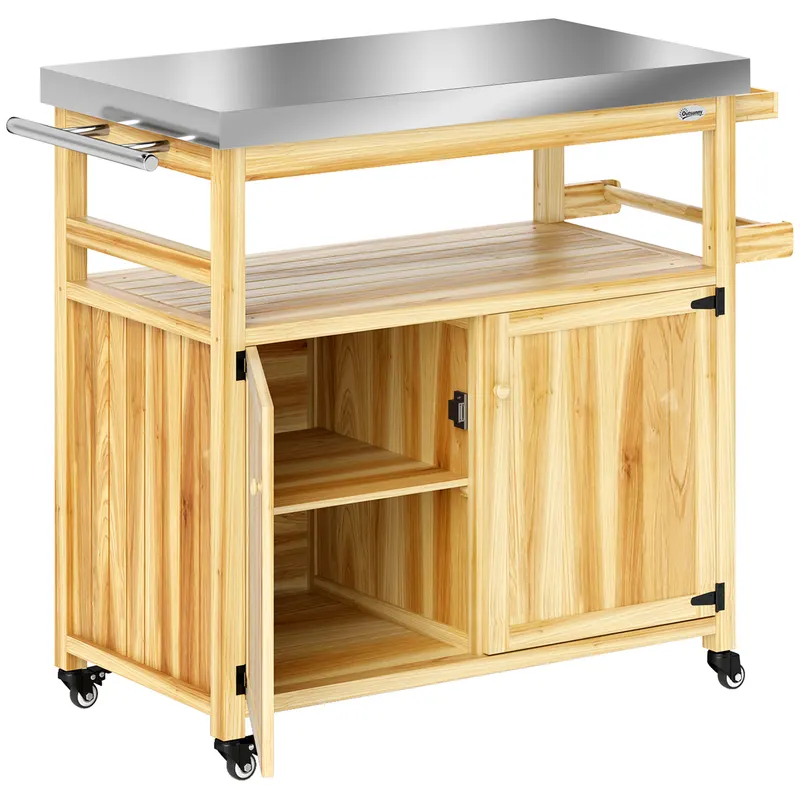 Outdoor Grill Cart w/ Stainless Steel Top