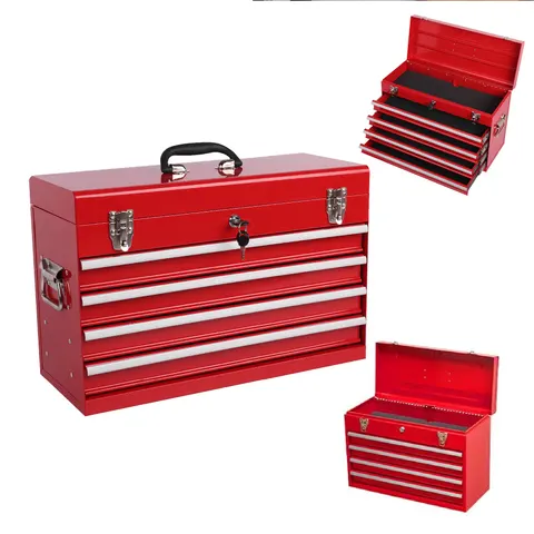 Heavy Duty Metal Tool Box — 21-inch