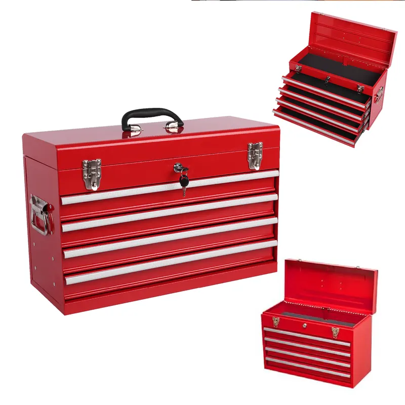 Heavy Duty Metal Tool Box — 21-inch