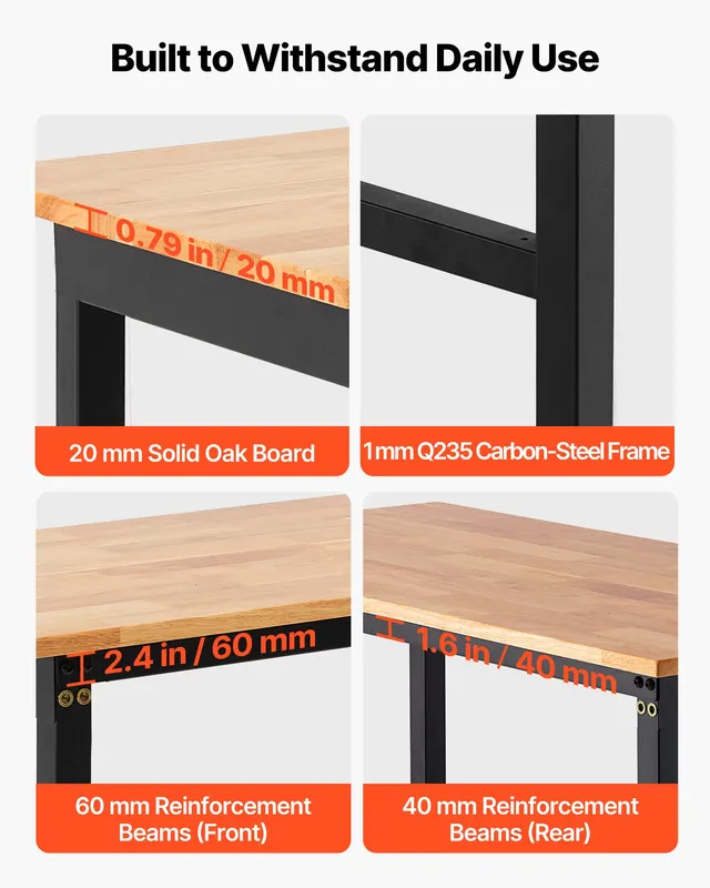 Adjustable Workbench on Wheels — photo 4