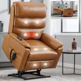 Brown Leatheraire Dual Motor Infinite Position Up to 350 LBS — photo 4