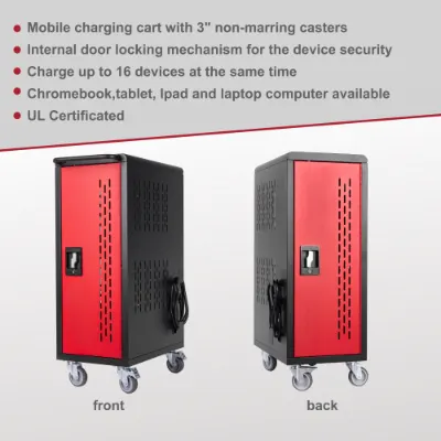 16 Bay Mobile School Charging Cart Station for Chromebook — photo 2