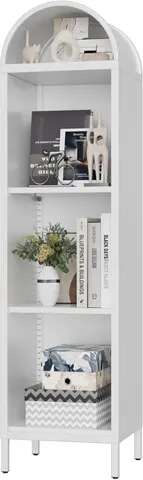 Aobabo Arch Display Bookcase with 2 Adjustable Shelves
