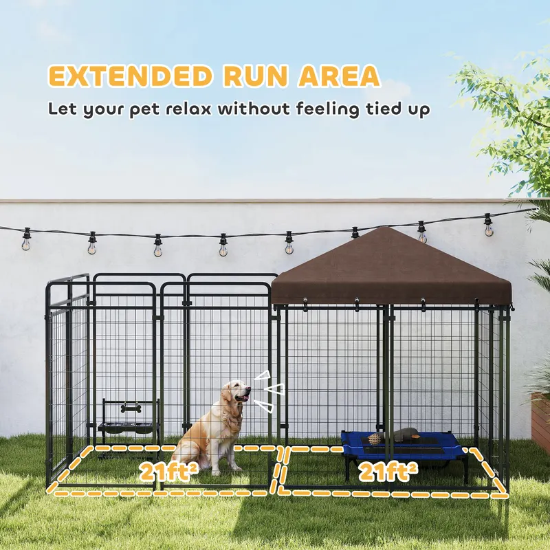 Dog Kennel Outdoor with Waterproof Canopy — photo 8