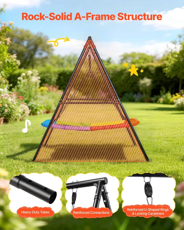 Swing Set for Backyard — 60 X 32 in Swing Seat with Heavy Duty — photo 4