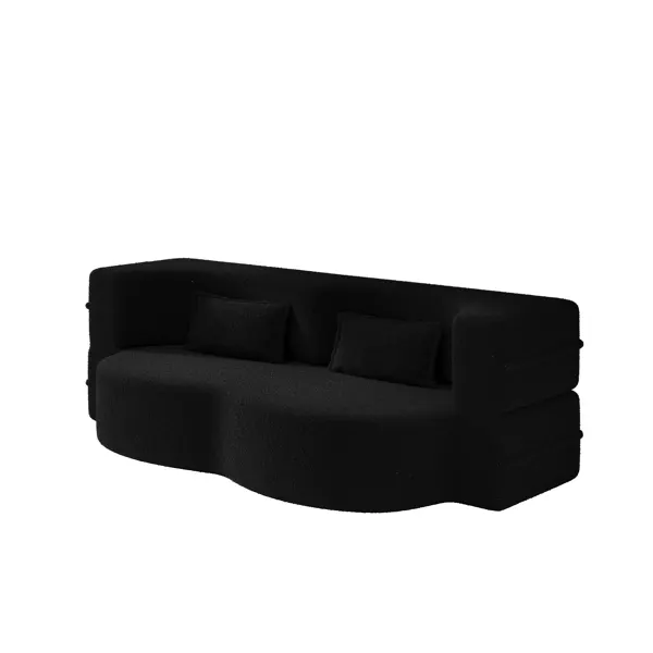 Modern Floor Sofa with 2 Pillows