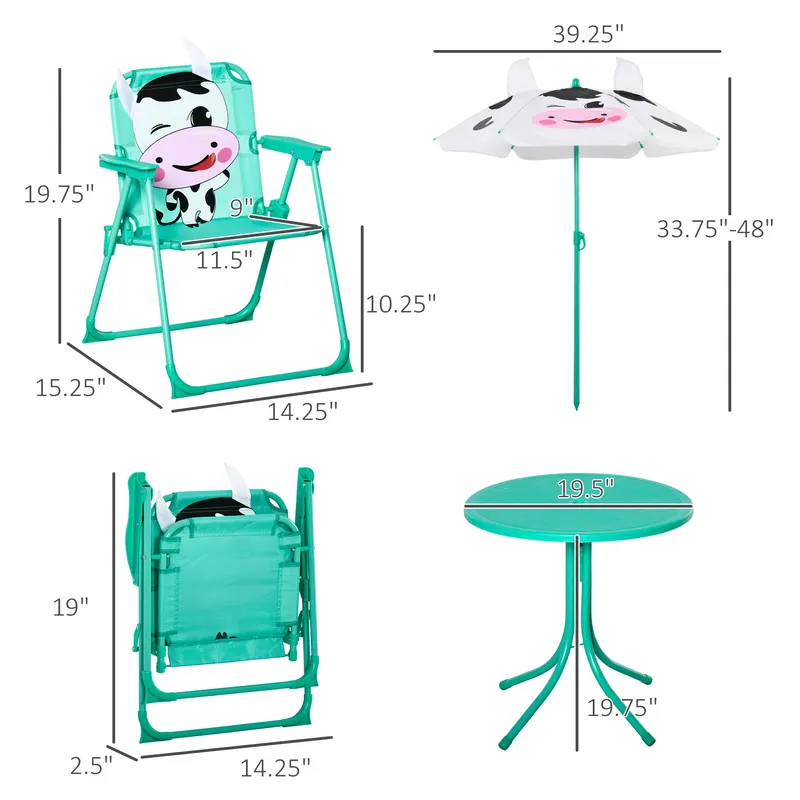 Kids Table and Chair Set — Outdoor Folding Garden Furniture — photo 7