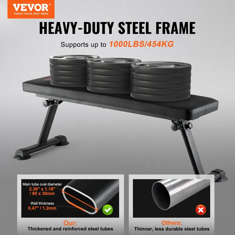 Flat Weight Bench — Foldable Strength Training Bench — photo 3