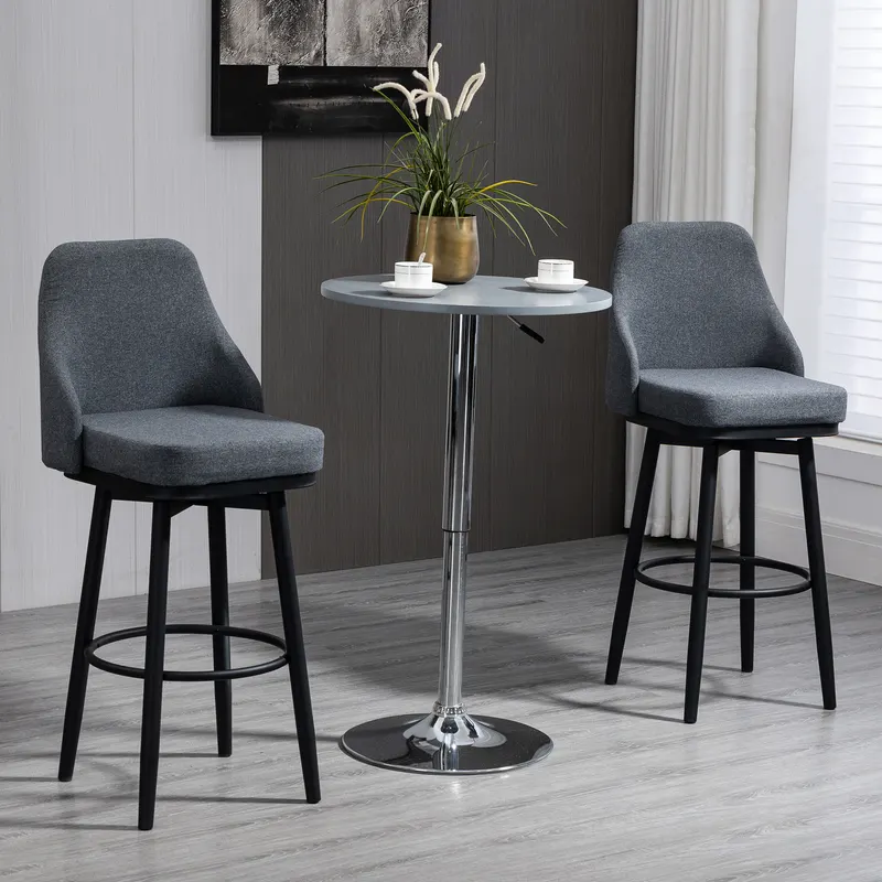 Modern Bar Stools — Set of 2 Swivel Kitchen Chairs — photo 4