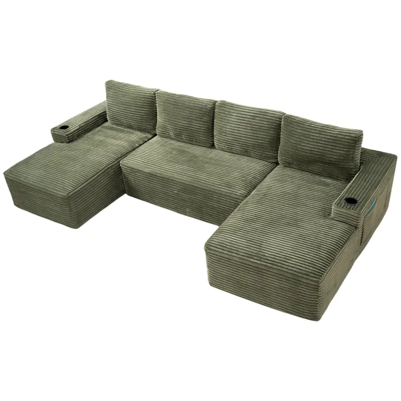 Compressible U-shaped Sectional Sofa Set — photo 5
