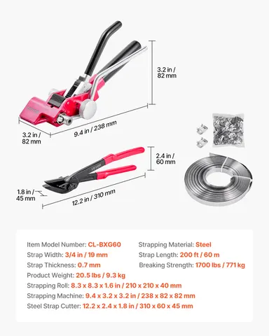Steel Banding Strapping Kit — Heavy Duty Banding Sealer Tool