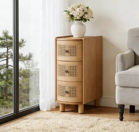 Wooden Nightstand — End Table