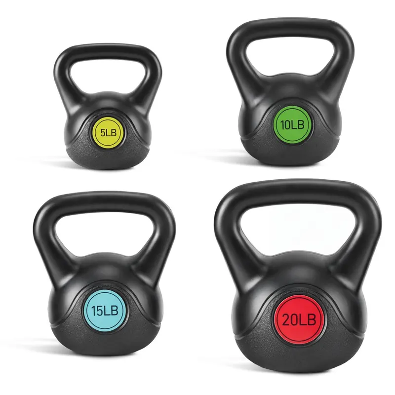 Hard Kettlebell Set — HDPE Coated Concrete Kettlebells — photo 4