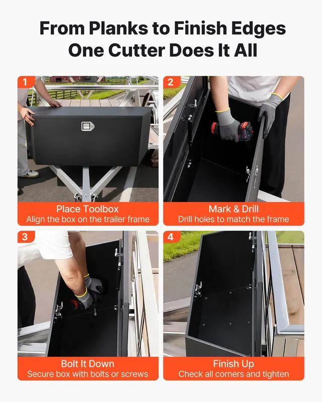 Trailer Tongue Box — 49" X 13.9" X 18.5" Steel Trailer Tongue — photo 3