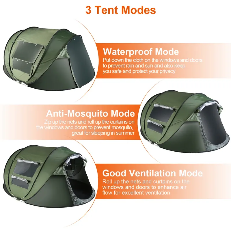 5-8 Person Tent Automatic Setup Camping Tent Waterproof Instant β photo 5