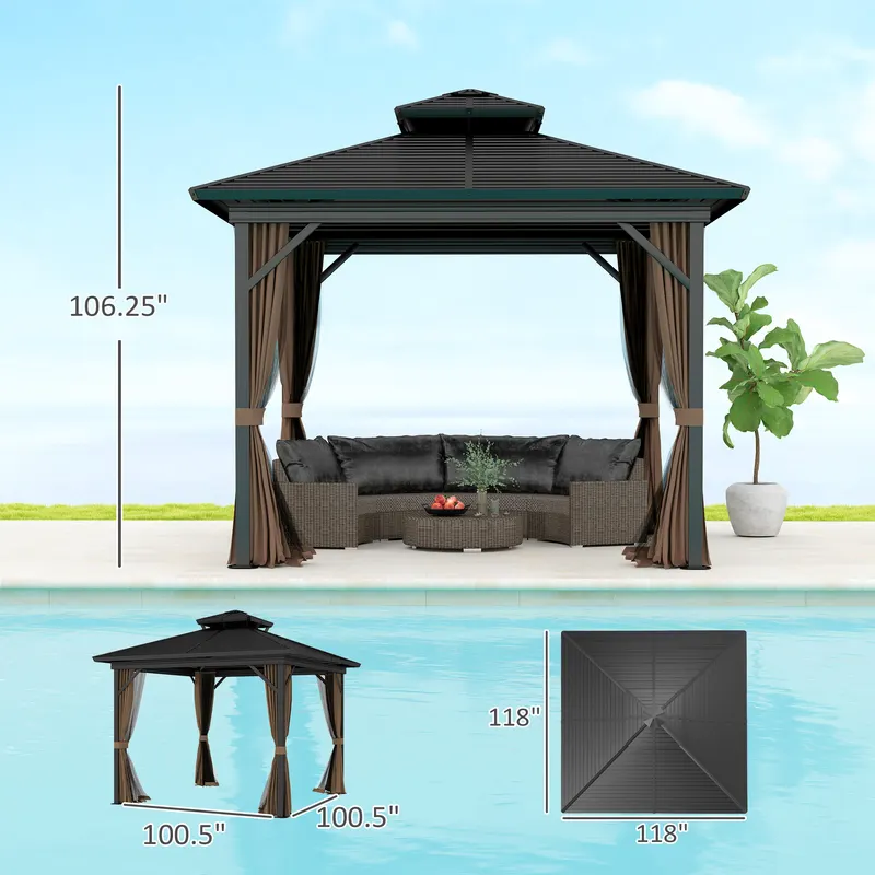 Hardtop Gazebo with Aluminum Frame — photo 6